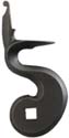 cock, 1.45" throw, wax cast steel, tapped 12-24 thread